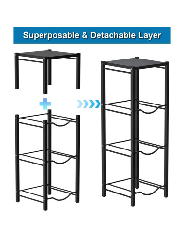 Soporte para Jarras de Agua Mocomax 4 Niveles Negro