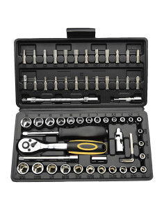 Juego de Llaves de Vaso TILIBOTE 62PCS 1/4" y 3/8"