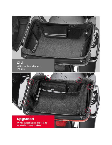 Organizador KEMIMOTO para Tour Pack 2014-2024 con Ganchos