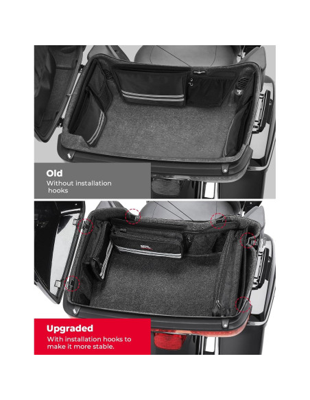 Organizador KEMIMOTO para Tour Pack 2014-2024 con Ganchos