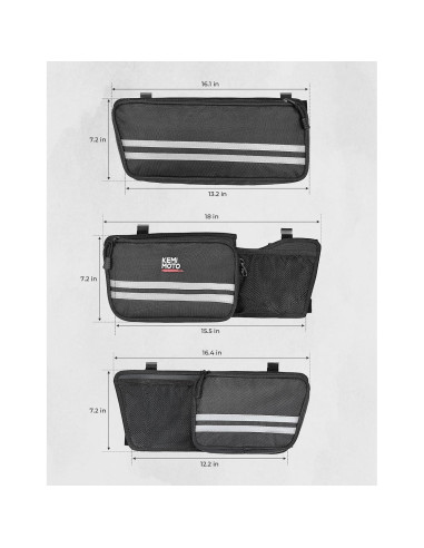 Organizador KEMIMOTO para Tour Pack 2014-2024 con Ganchos