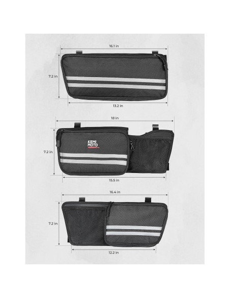 Organizador KEMIMOTO para Tour Pack 2014-2024 con Ganchos