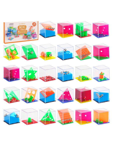 Pack de 28 Mini Cubos de Rompecabezas The Twiddlers - Juguetes Educativos