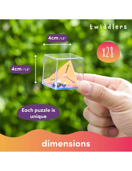 Pack de 28 Mini Cubos de Rompecabezas The Twiddlers - Juguetes Educativos