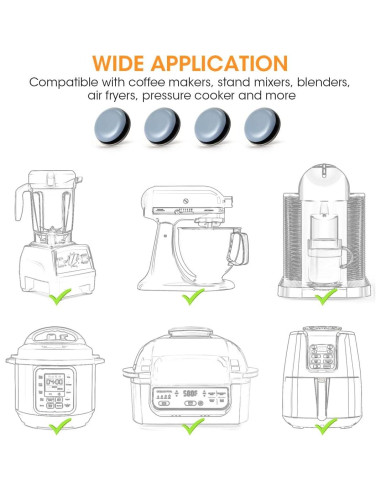 Deslizadores Aieve 8 Pcs Autoadhesivos para Electrodomésticos