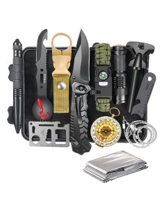 Kit de Supervivencia 14 en 1 Titorld para Camping y Aventura