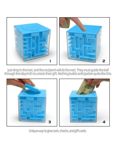 Caja de Rompecabezas de Dinero Trekbest Azul 7.75cm
