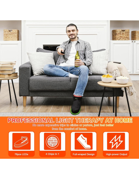 UTK Terapia de Luz Roja para Pies 660nm y 850nm - 1 Paquete UTK Terapia de Luz Roja para Pies 660nm y 850nm - 1 Paquete