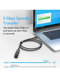 Cable de Extensión USB 3.0 ITD ITANDA 3m 5Gbps Gris 2