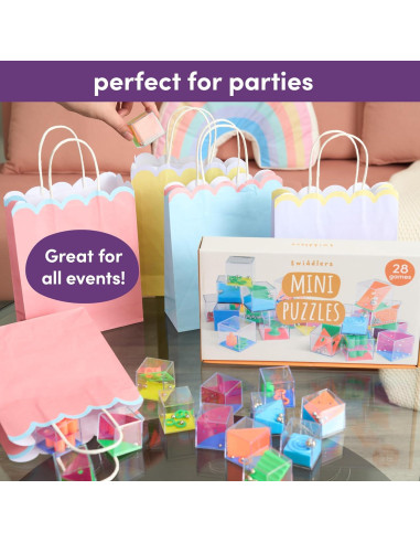 Pack de 28 Mini Cubos de Rompecabezas The Twiddlers - Juguetes Educativos