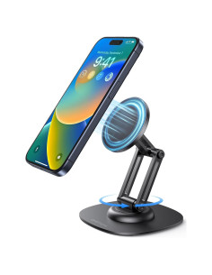 Soporte Magnético Rotativo 360 OMOTON para Teléfono - Negro