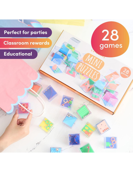 Pack de 28 Mini Cubos de Rompecabezas The Twiddlers - Juguetes Educativos