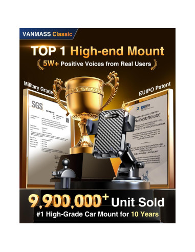 Soporte para Teléfono de Auto VANMASS 2025 - Fuerte y Reforzado
