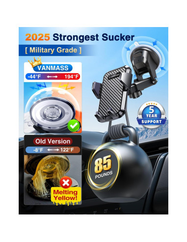 Soporte para Teléfono de Auto VANMASS 2025 - Fuerte y Reforzado