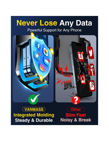 Soporte para Teléfono de Auto VANMASS 2025 - Fuerte y Reforzado