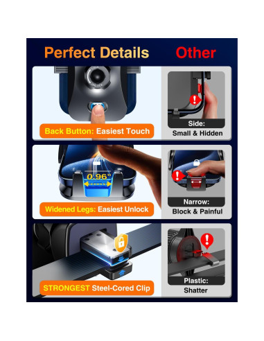 Soporte para Teléfono de Auto VANMASS 2025 - Fuerte y Reforzado
