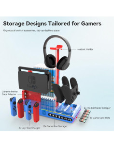 Dock de Carga RGB Sonicgrace para Nintendo Switch - Azul 2