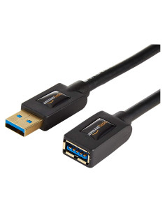 Cable de Extensión USB 3.0 Amazon Basics 2 Piezas 1.83m Negro