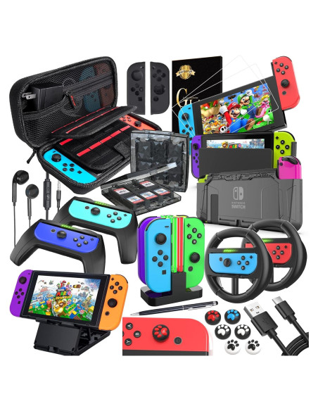 Kit de Accesorios Deruitu para Nintendo Switch 18 en 1