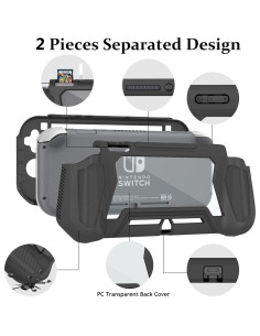 Funda Protectora Kailfee para Nintendo Switch Lite, Negro 2