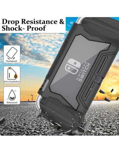 Funda Protectora Kailfee para Nintendo Switch Lite, Negro