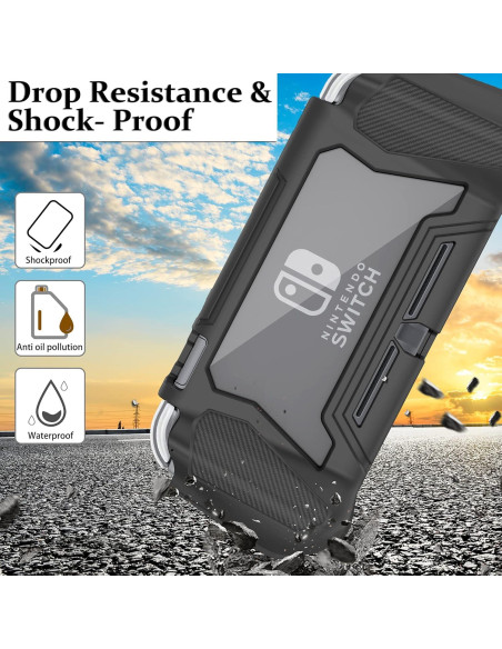 Funda Protectora Kailfee para Nintendo Switch Lite, Negro