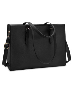 Bolsa de Laptop NUBILY 15.6" Negra Impermeable para Mujeres