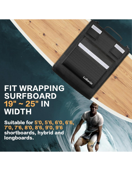 Bolsa de Surf LuBanSir 2 en 1 para Tablas de 152 a 213 cm