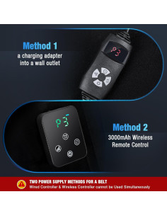 Cinturón de terapia de luz roja GMOWNW 124x18 cm inalámbrico 2