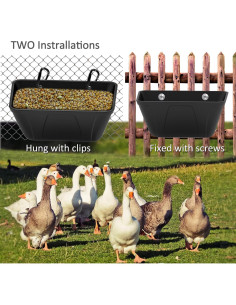 Comedero Colgante ATKSKYO para Gallinas y Ganado 3.79L 2