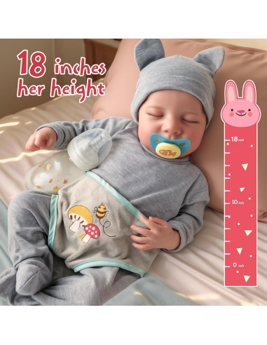 Muñeca de Bebé Renacida JIZHI 43 cm Realista con Accesorios