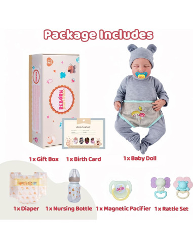 Muñeca de Bebé Renacida JIZHI 43 cm Realista con Accesorios