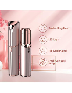 Removedor de Vello Facial EVIEY Oro Rosa Indoloro LED 2