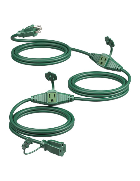 Cable de Extensión Exterior Dewenwils 7.62m 3 Enchufes Seguridad