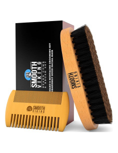 Juego de Cepillo para Barba Smooth Viking - Cerdas de Jabalí