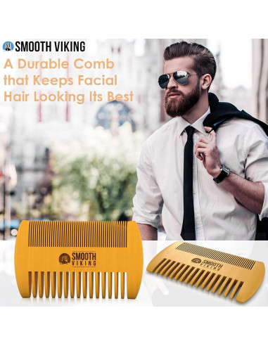 Juego de Cepillo para Barba Smooth Viking - Cerdas de Jabalí