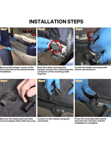 Sensor de Estacionamiento Dade 4Pcs Compatible Ford