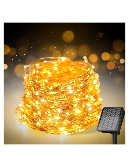 Cadena de Luces Solares 200 LED Selarlyt 22m Blanco Cálido