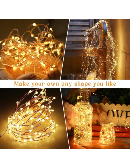 Cadena de Luces Solares 200 LED Selarlyt 22m Blanco Cálido