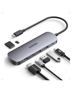 Hub USB-C Anker 7-en-1 con HDMI 4K, 85W Carga Rápida