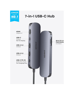 Hub USB-C Anker 7-en-1 con HDMI 4K, 85W Carga Rápida 2
