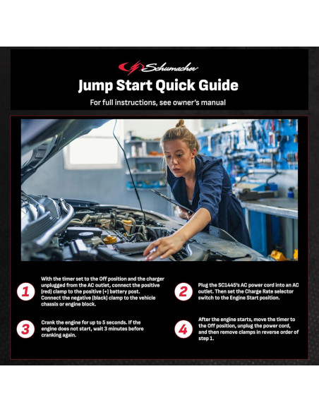 Cargador de Batería Schumacher SC1445 250A 12V Manual