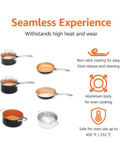 Juego de Utensilios de Cocina Amazon Basics 10 Piezas Cobre 2