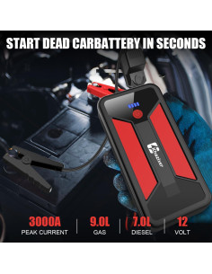 Arrancador de Batería Khazixer ET02 3000A 12V Portátil 2