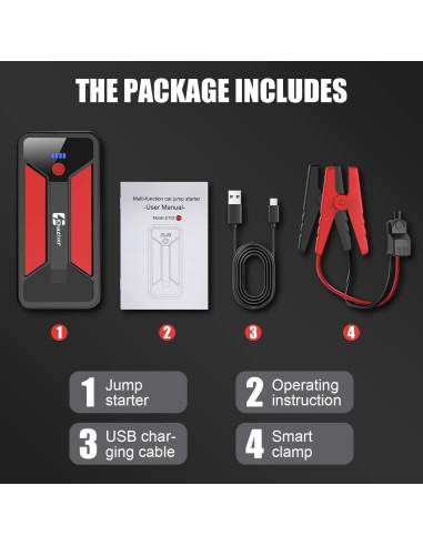 Arrancador de Batería Khazixer ET02 3000A 12V Portátil