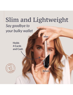 Funda Cartera LUPA para iPhone 13 - Cuero Sintético Oro Rosa 2