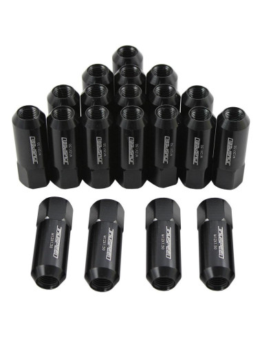 Tuercas de Aluminio JDMSPEED 60mm M12x1.5 20 Pcs Negras
