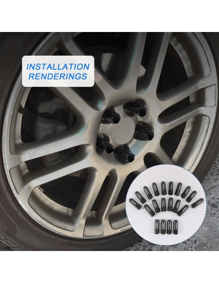 Tuercas de Aluminio JDMSPEED 60mm M12x1.5 20 Pcs Negras