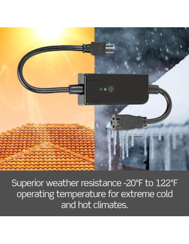 Enchufe Inteligente Wi-Fi Exterior Leviton D215O, Resistente