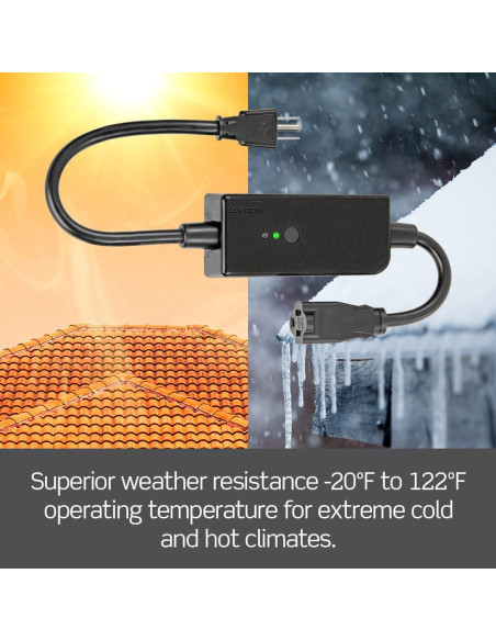 Enchufe Inteligente Wi-Fi Exterior Leviton D215O, Resistente